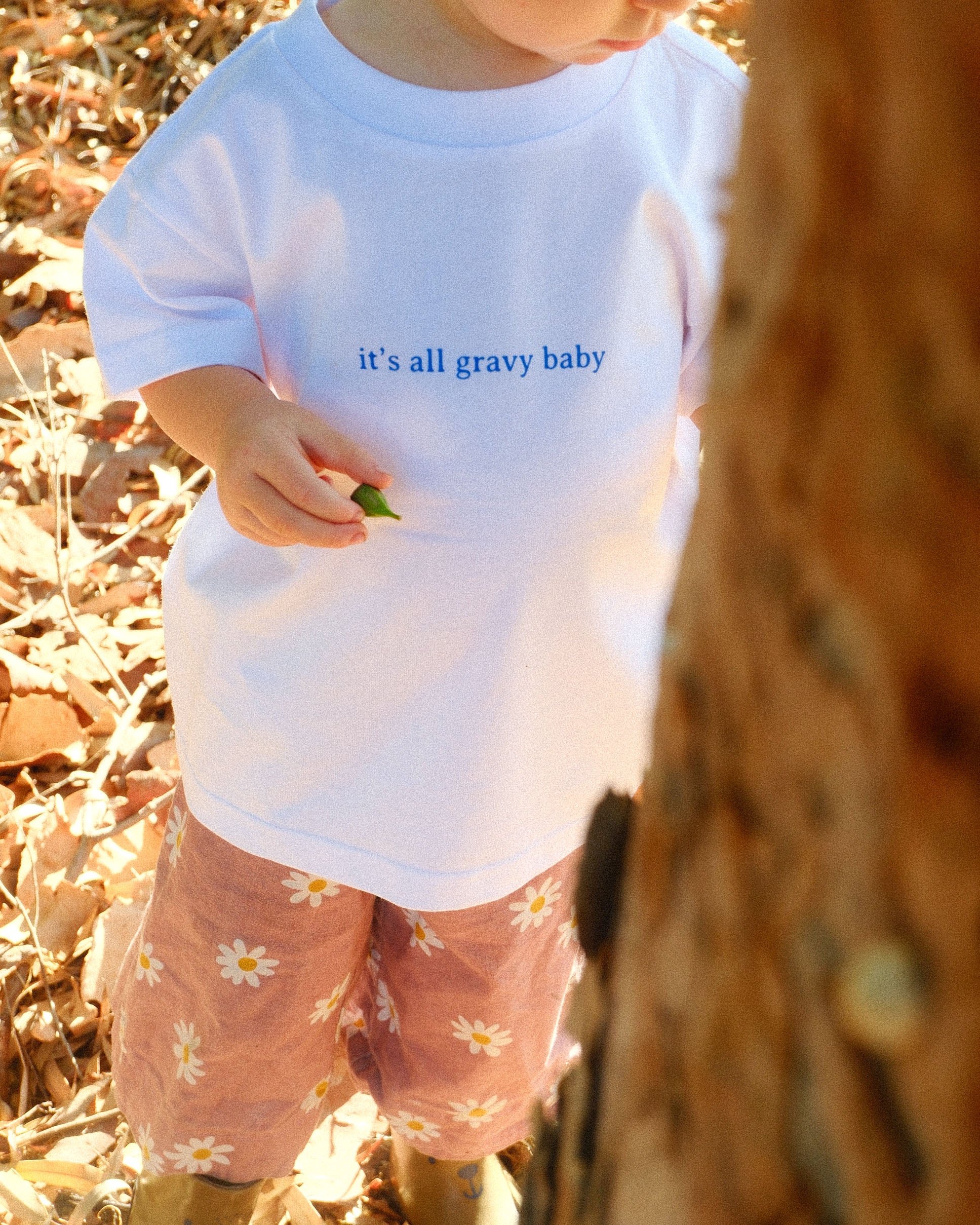 the Gravy Tee (kids) - white/blue