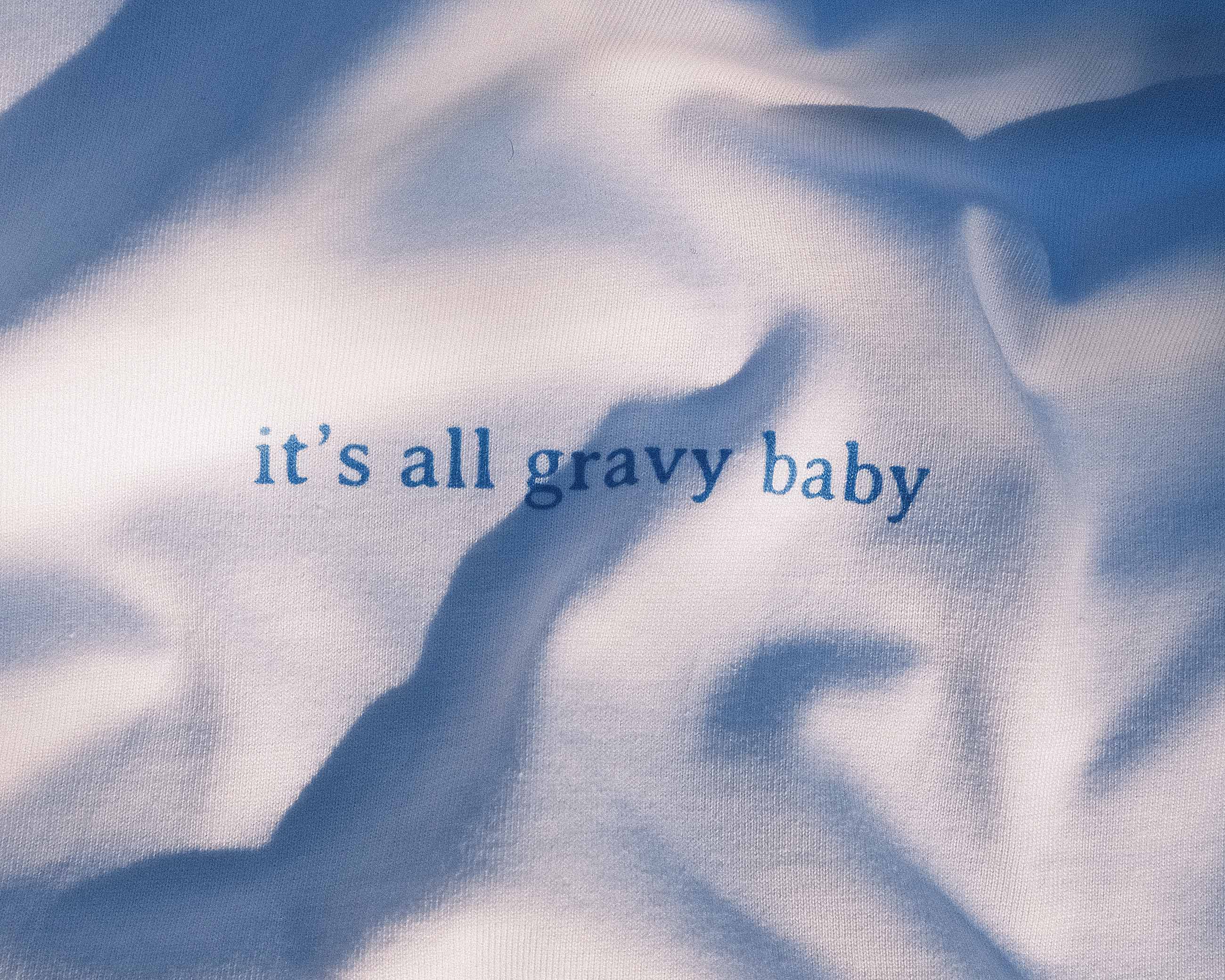 the Gravy Tee (adult) - white/blue